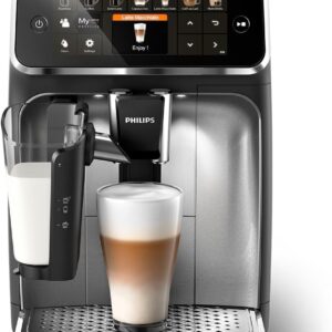 Philips 5400 Series EP5446/70 – Fully Automatic Espresso Machine with LatteGo, Ceramic Grinder & 12 One-Touch Beverages (Black)