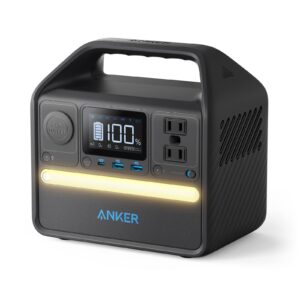 Anker 521 Portable Power Station 256Wh – LiFePO4 Battery | 300W AC Output (600W Surge) | 60W USB-C PD, 6 Ports, Solar-Compatible PowerHouse for Camping, Emergency, Travel & Outdoor Use